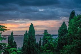 lake garda Cloud sky sunrise landscape