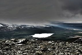 winter landscape in the mountains in Scotland