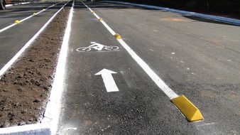 bike path asphalt traffic