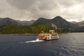boat ferry on lake tahoe