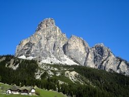 blue sky over dolomites in south tyrol