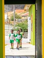 Curacao school students in the uniform