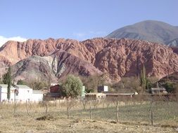 purmamarca is a city at the foot of the mountains in argentina