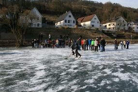 frozen winter lake fun
