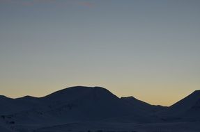 extraordinarily beautiful mountains silhouette