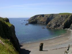 Landscape with the coastline beach in Ireland