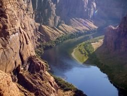 beautiful river in a picturesque canyon