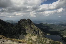 panoramic view of the Tatras on a sunny day