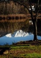 landscape of origlio lake