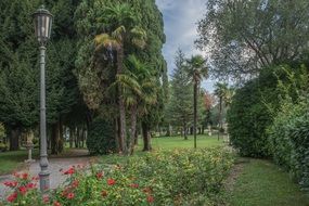 flowers on villa cortina in italy