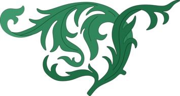 Ornamental green plant clipart