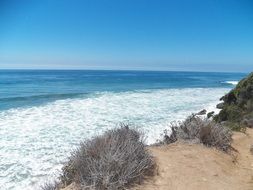 panoramic view of the picturesque coastline on the ocean