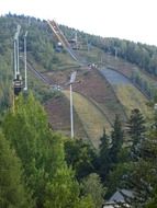 mountain landscape of the city of harrachov in the czech republic