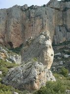 Beautiful Pena mountain with green grass