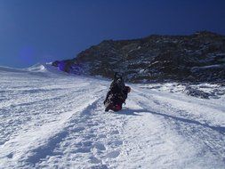 ice climbing on the north top