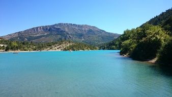 lake volcanic mountains alpine