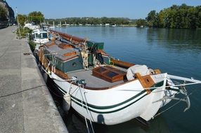 boat on the river near the shore