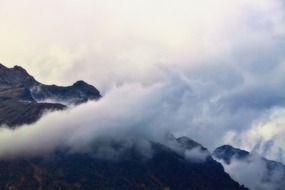 foggy mountain summits