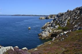 sea rocks Brittany France