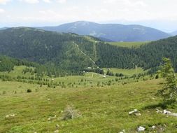 panoramic view of alpine valley