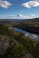 panoramic view of picturesque landscape, norway, telemark