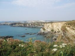 Landscape of cliff on a ocean bank