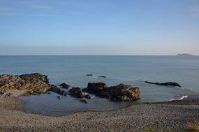Sea Stone coast horison view