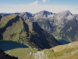 green cliffs in austria on a sunny day