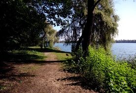 walking path along the lake