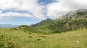 mountain Green hills asturias landscape