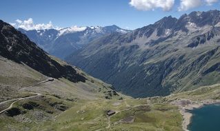 panoramic view of Passo Gavia mountain pass