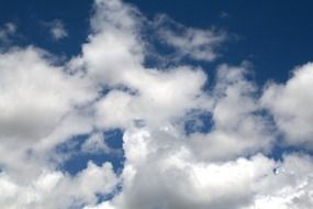 White clouds on a blue sky