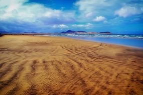 panoramic view of the beach in the canary islands