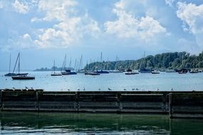 sailing boats in the port of Upper Bavaria