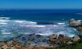 rocky coast in Llandudno in South Africa