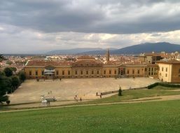panorama of the palace pitti in Florence