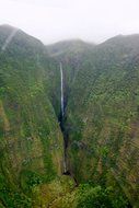 photo of a waterfall on the island of Molokai in the Pacific Ocean