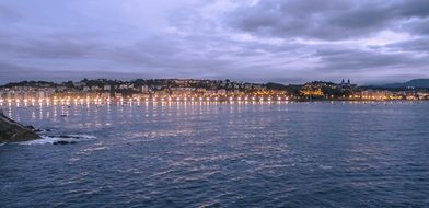 island in summer in the evening