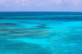 blue tropical ocean water