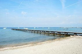 long pier on lake garda