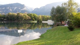 scenic lake in thyez