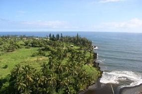 green tropical island hawaii