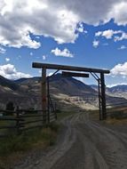 gate on a ranch in british columbia