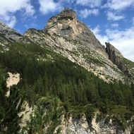dolomites mountains in summertime