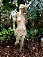 art statue in a garden