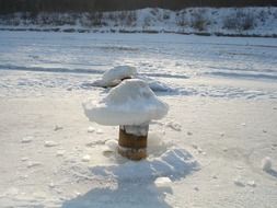 frozen Baltic Sea by the island of usedom