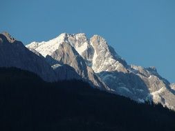distant view on Zugspitze mountain