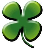 graphic image of green four-leaf clover