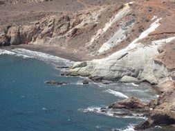 cliffs on the shore of the Mediterranean Sea