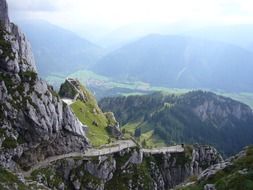green mountains in Wendelstein